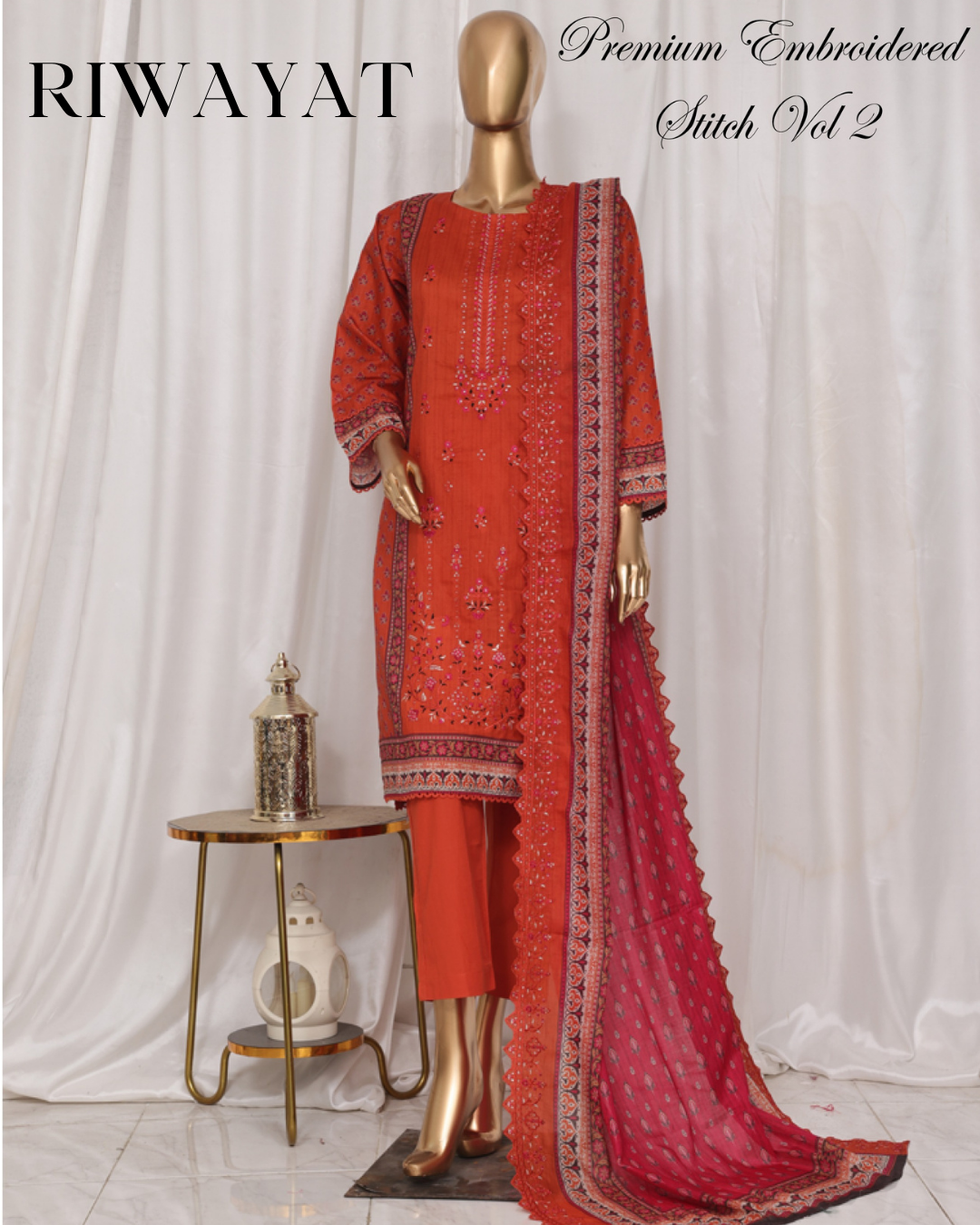 Riwayat Premium Embroidered Lawn Collection Vol-2