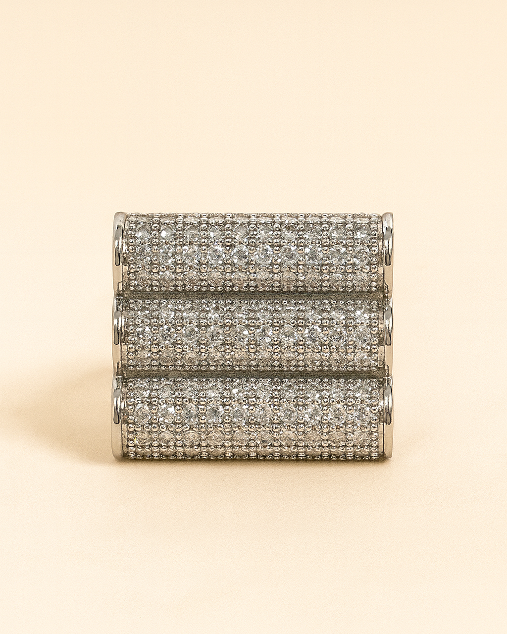 Luxe Pavé Wide Band Anti-Tarnish Ring