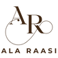 Logo of Ala Raasi with stylized letters 'AR' on a white background