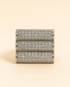 Luxe Pavé Wide Band Anti-Tarnish Ring