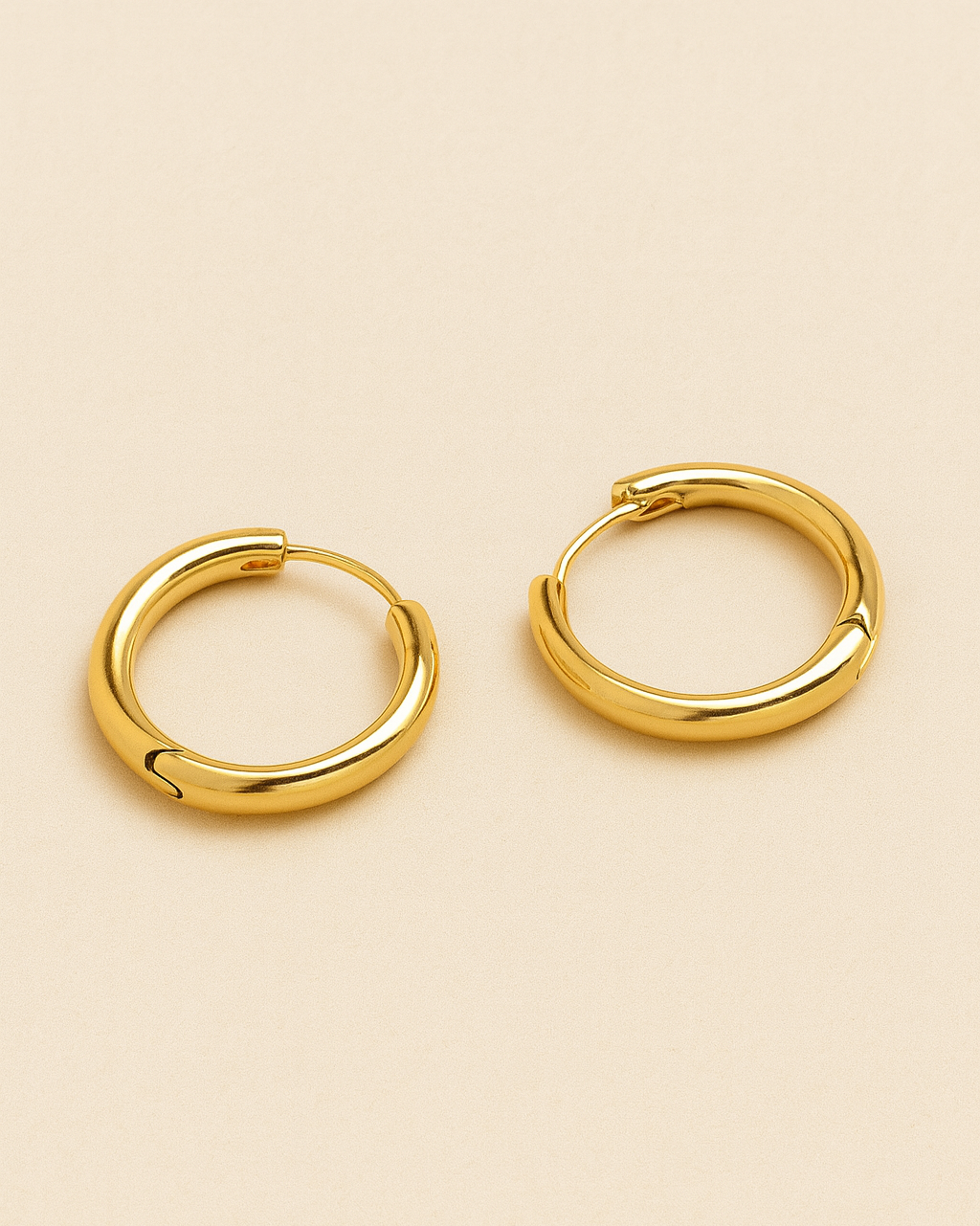 Classic Gold Hoop Earrings | Lightweight Anti-Tarnish Daily Wear Jewellery